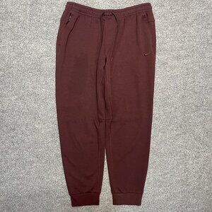 Nike Mens Dri-Fit Maroon Jogger Pants Active Sports L